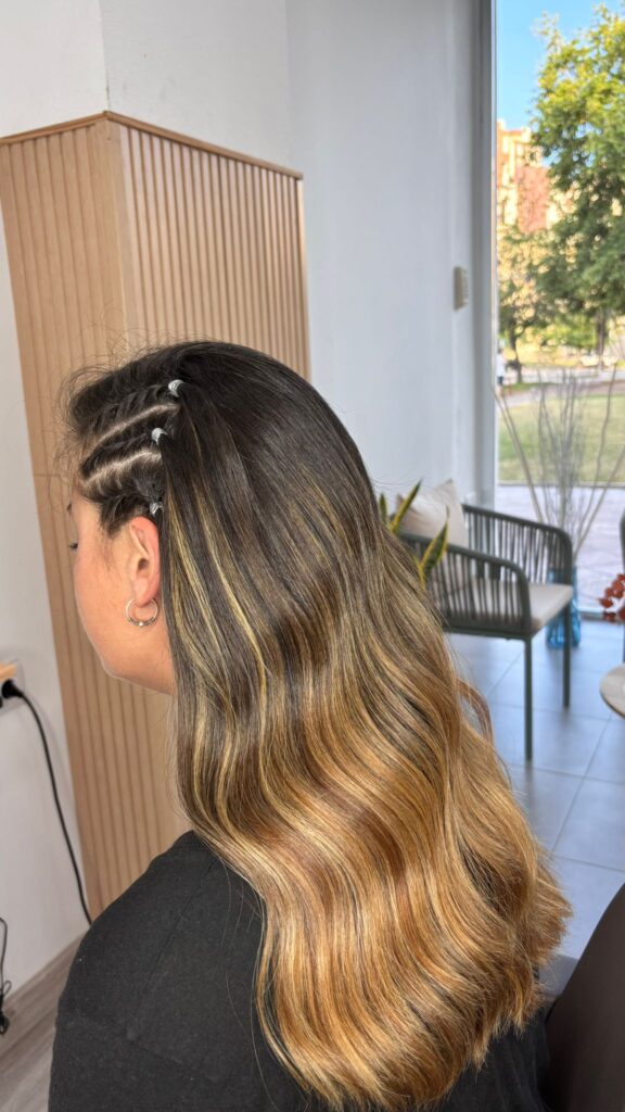 trenzas laterales con ondas
